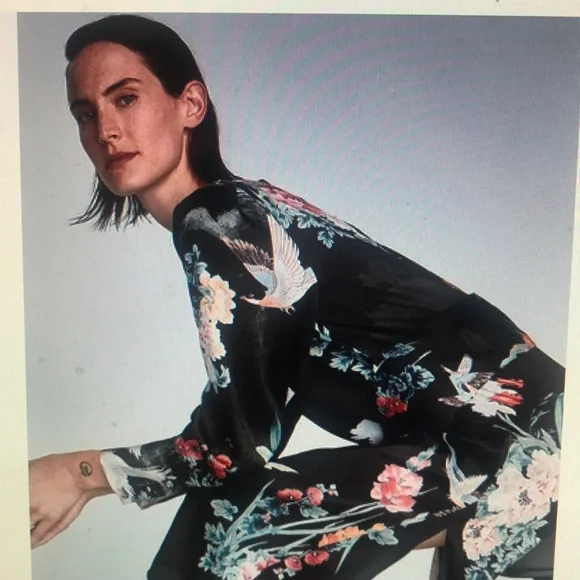 NWT ZARA MIDI BIRD DRESS WITH TIED WAIST. SIZE XS. - Picture 11 of 16